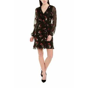 NWT $440 Shoshanna Julietta Clip Dot Tossed Bouquet Burnout Dress Sz 14P Z524-9